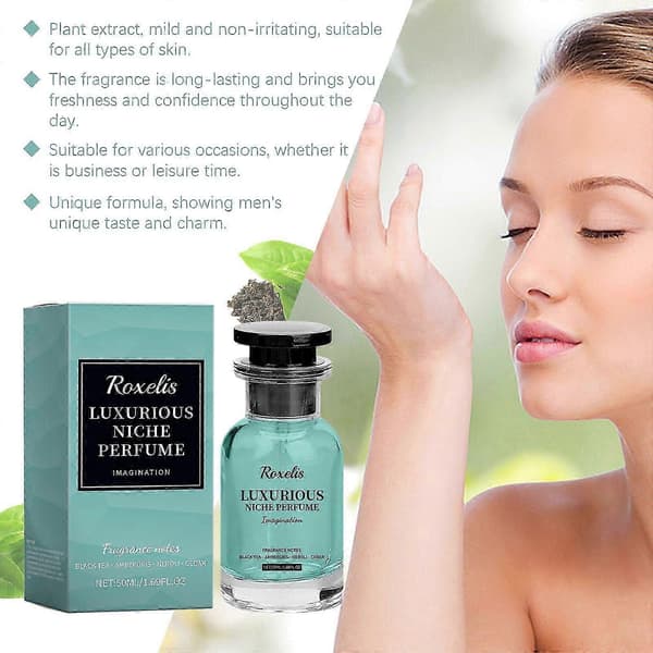 Ambergris Niche Parfume til Mænd, Langvarig Let Duft med Sort Te, Cedertræ & Appelsinblomst