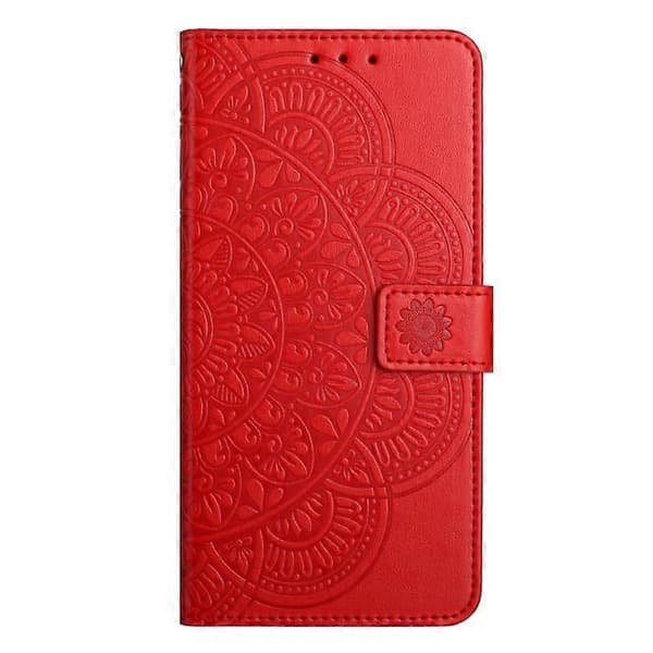 iPhone 17 Blompräglat Läderfodral