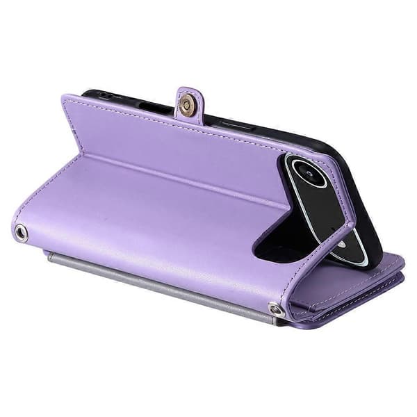 Kompatibel til iPhone 17 Air Case TPU + PU Læder Pung Telefoncover Med Håndledsrem