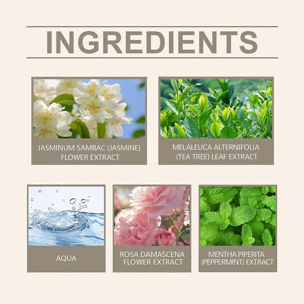 Rose & Pebermynte Parfumespray, Elegant Langvarig Duft, 10 ml Rejsestørrelse til Daglig Brug
