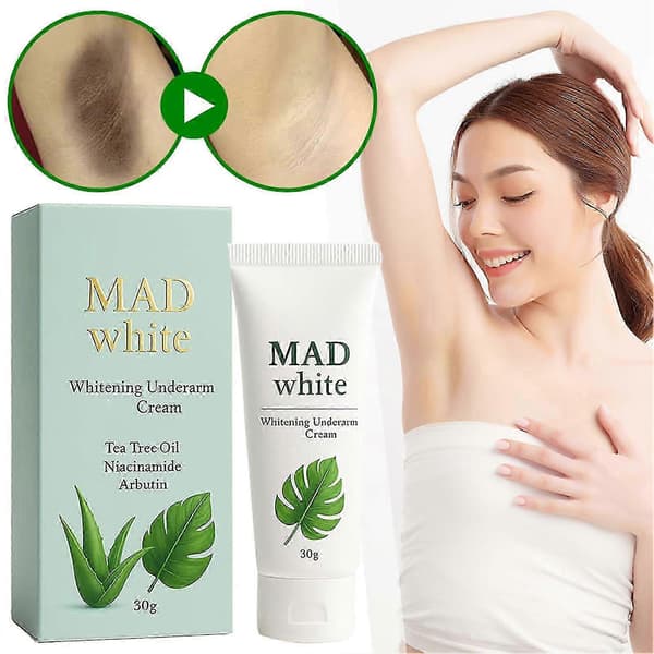 Mild armhulelysende deodorant for sensitiv hud, milde ikke-irriterende formler mørk flekkfjernerkrem for kroppen, for kvinner og jenter