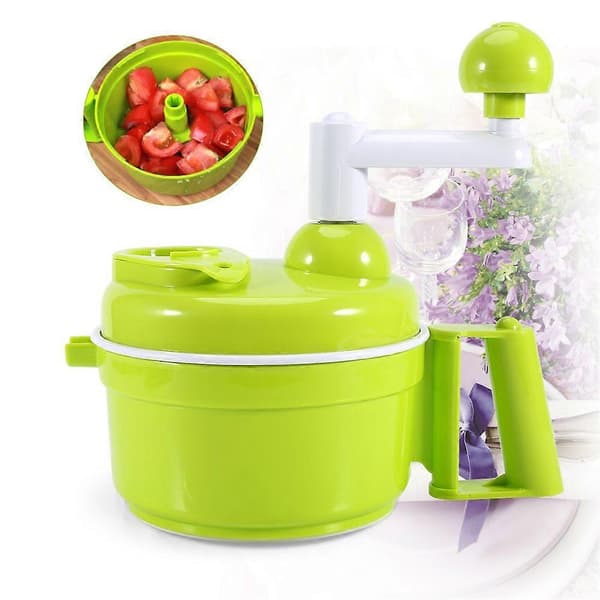 Multifunktionel Foodprocessor Manuel Betjening til Køkken, Kødhakker, Grøntsagshakker, Rivejern