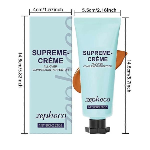 Supreme Creme All-Over Complexion Perfector Långvarig CC Cream Foundation, Jämnar ut hudtonen, täcker ojämnheter