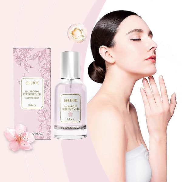 Kirsebærblomst Kropps- og Hårparfymespray, Elegant Forfriskende Langvarig Duft, 30ml