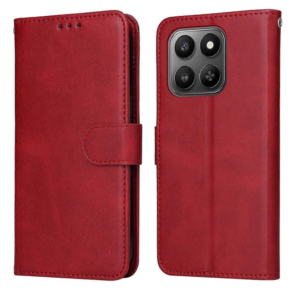 Til Honor 400 Smart Etui Pung PU Læder Folio Flip Telefoncover (Rød)