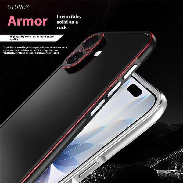 Kompatibel med iPhone 17 Bumper Case No-Back Phone Frame Cover med linsskydd