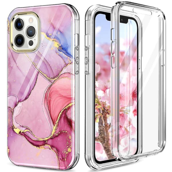 Magic Color-deksel til iPhone 12 Pro Max, inkludert skjermbeskytter, støtter trådløs lading, fallbeskyttelse