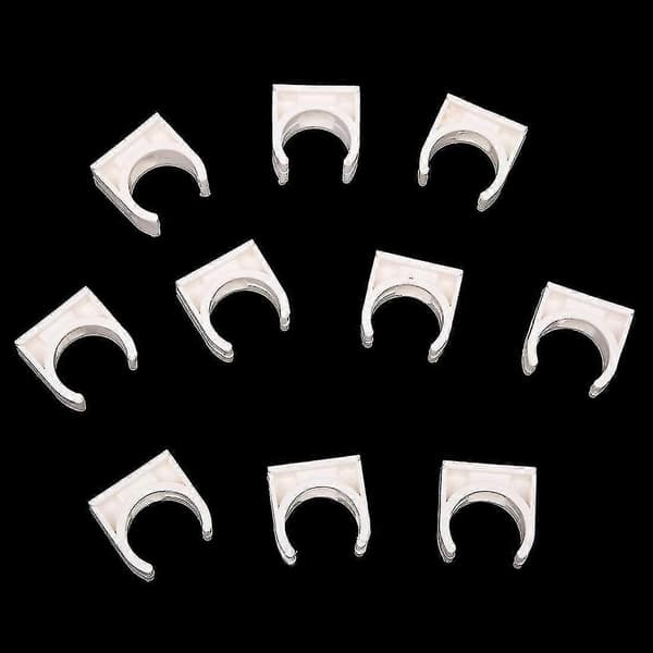 10 st 20 mm diameter vita PVC-vattenledningsklämmor, klämmor, fästen