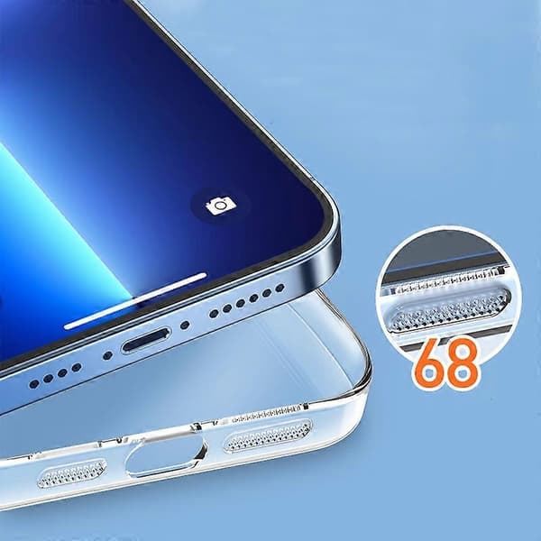 iPhone 13 Pro -metallinäppäinkristallinläpinäkyvä PC-puhelinkotelo