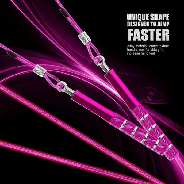 Adjustable Speed Jump Rope for Fitness Training - Rose
