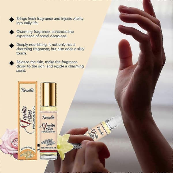 Langvarig Vanilje Roll-on Parfume, Frisk Elegant Hudvenlig Duft, Nem Anvendelse