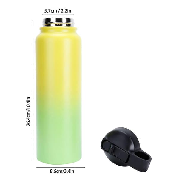 1100 ml 304 rostfritt stål termosmugg bärbar utomhus kaffemugg med sugrör