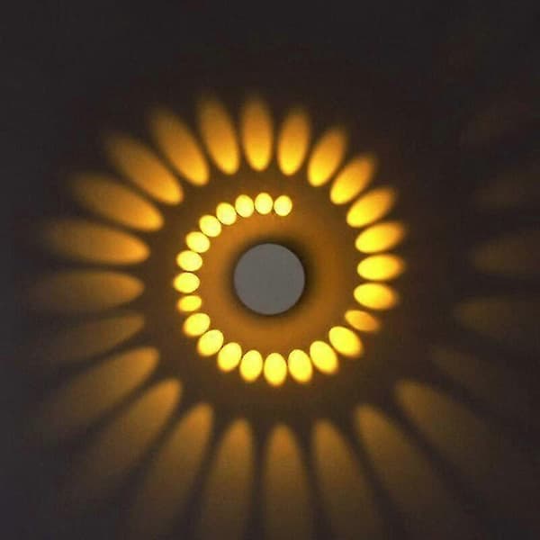 3W Infälld Rund LED Takspotlight, Spiral Justerbar Hall Downlight