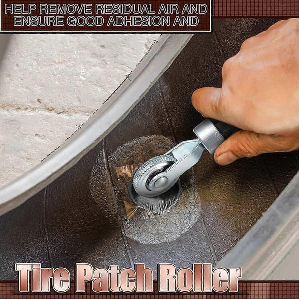 Reparasjonssett for dekkpunkteringer DIY Flat Home Plug Patch Roller Tool, for bil og lastebil