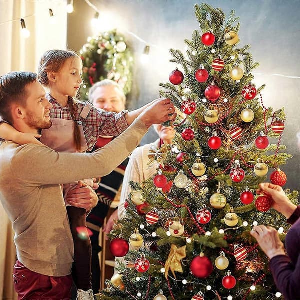 4CM 50 stk./sæt Juletræspynt julekugler julepynt