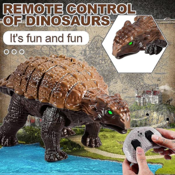 Dinosaur Fjernkontroll Elektrisk simulering Ankylosaurus Ryggleke for barn