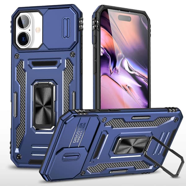 Armor PC + TPU Kameraskydd Telefonfodral (För iPhone 16 Plus)
