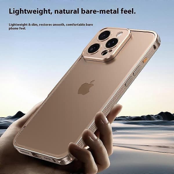 För iPhone 16 Pro Bumperfodral Värmeavledning Aluminiumlegering Telefonskal med Spänne Kameralock