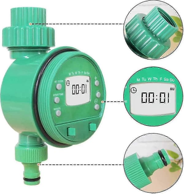 Digital Automatisk Vanningsur Slangekran Smart Timer Sprinkler Sprinklersystemkontroller