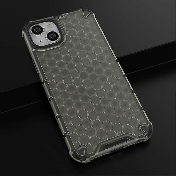 För Iphone 15 Honeycomb Telefonfodral (svart)