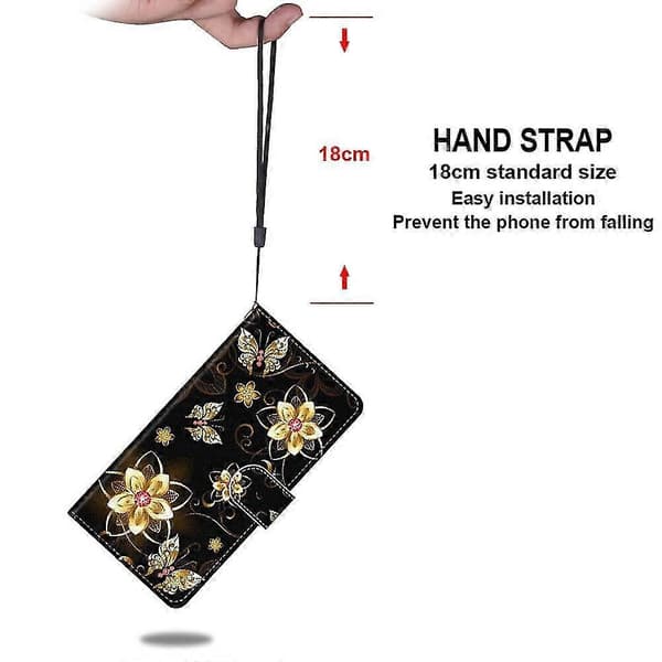 Fodral för iPhone 12 Blomma Fjäril Mobilfodral