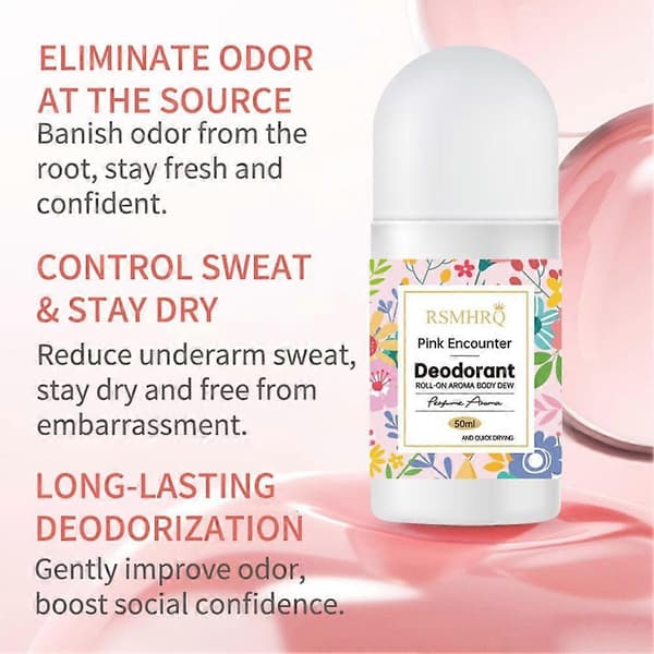 Roll-On Deodorant - 24H Svettkontroll Parfymdoft Hudvård Resevänlig 50ml