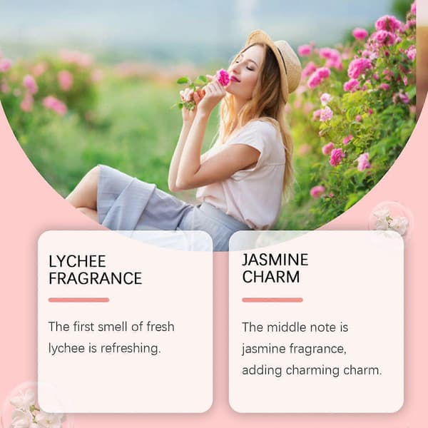 Lychee Crystal Crown Parfym, Elegant Fräsch Litchidoft med Ros- och Vaniljextrakt, 30ml
