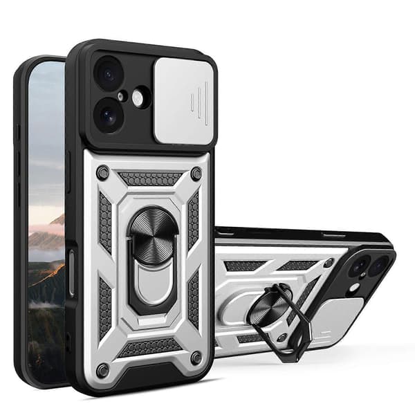 Skjutbart kameraskydd Design TPU+PC Telefonfodral (För iPhone 17)
