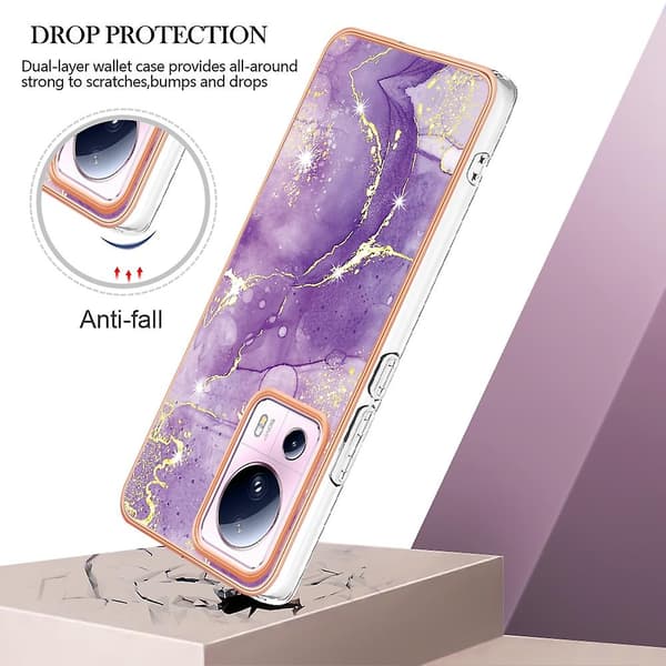 Marmorcover til Xiaomi 13 Lite 5G (Lilla 002)