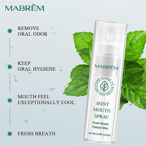 1-5x muntorrhet munspray mild mint sockerfri dålig andedräkt behandling muntorrhet spray 10ml A