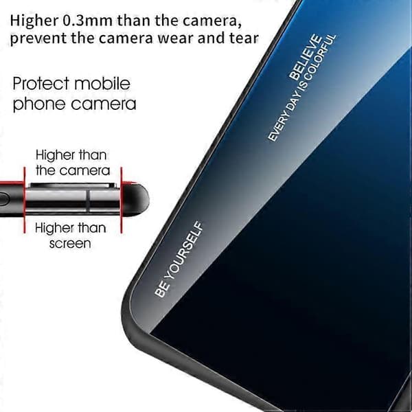 Til iPhone 15 Gradient Color Glas Telefoncover