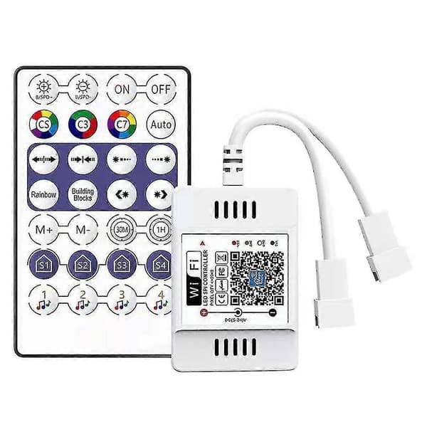 DC5V-24V 28-tasters RF-kontroller Wifi App Musikk Stemmefjernkontroll for Ws2812b Ws2811 RGB LED-stripe (haoyi)