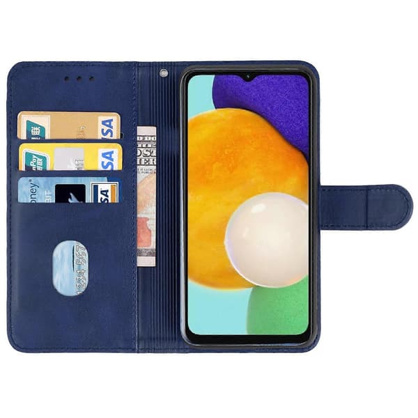Läderfodral för Samsung Galaxy A13 5G / A04s (Blå)