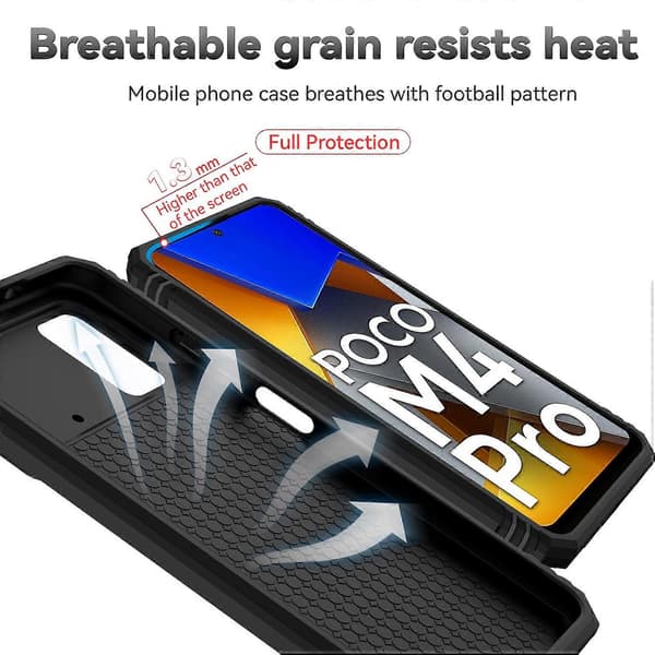 Til Xiaomi Poco M4 Pro Sliding Camshield Holder Telefoncover (Sort)