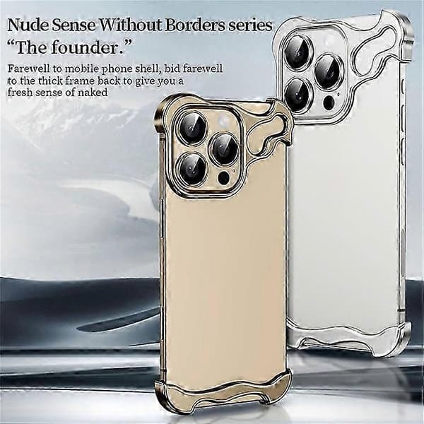 Kompatibel med iPhone 16 Pro Max Bumper Case Metallramløst Støtsikkert Deksel med Kameralinsebeskyttelse