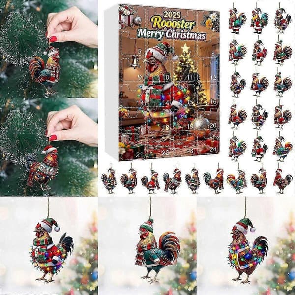 Hlraizz Hane Julekalender - 24 unike festlige ornamenter for nedtelling og dekor