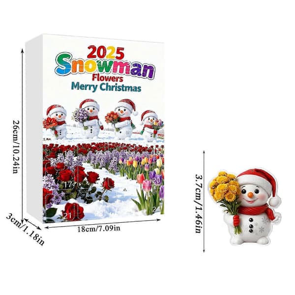 24-dagers snømann-julekalender nedtellingskalender overraskelses-samleobjekter festdekorasjon