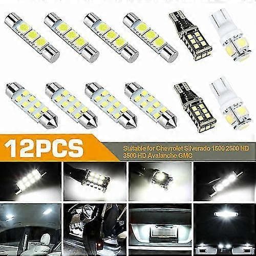 LED indvendig hvid lyspakke nummerplade til Chevy Silverado 1500 2500 2007-13