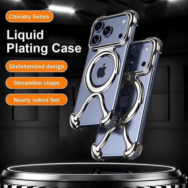 Til iPhone 17 Pro Max Bumper Cover Hårdt PC Magnetisk Telefoncover Udhulet Varmeafledning