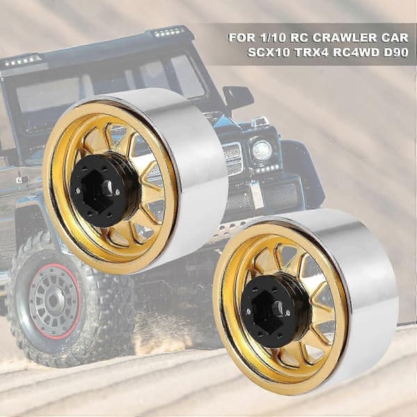 4 STK 1.9 Beadlock Fælghjul til 110 RC Crawler Axial SCX10