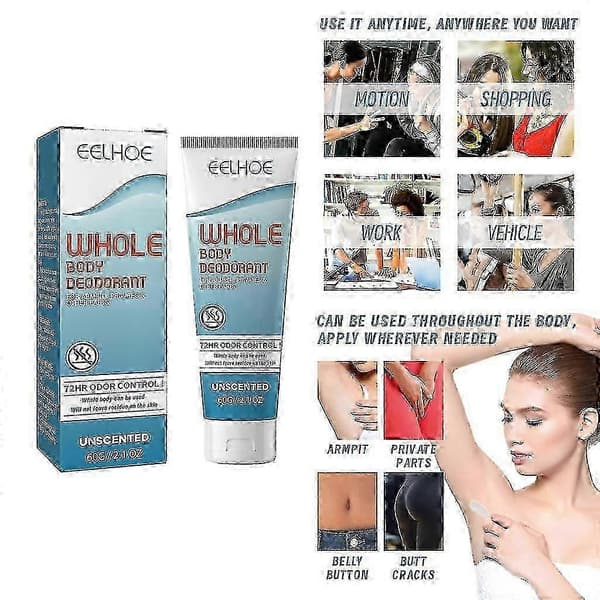 Eelhoe Kropsdeodorant til kvinder Mænd Deodorant Stick Antiperspirant Duft