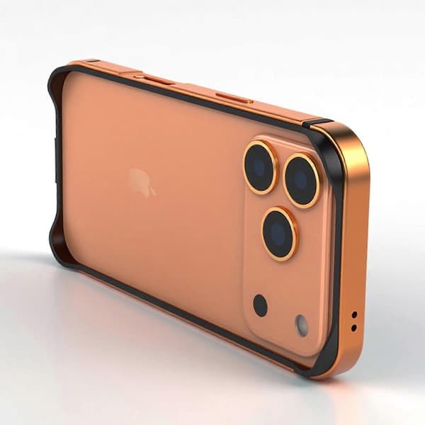 För iPhone 17 Pro Max Bumperfodral Ultratunt Metall TPU Telefonram Skyddsfodral