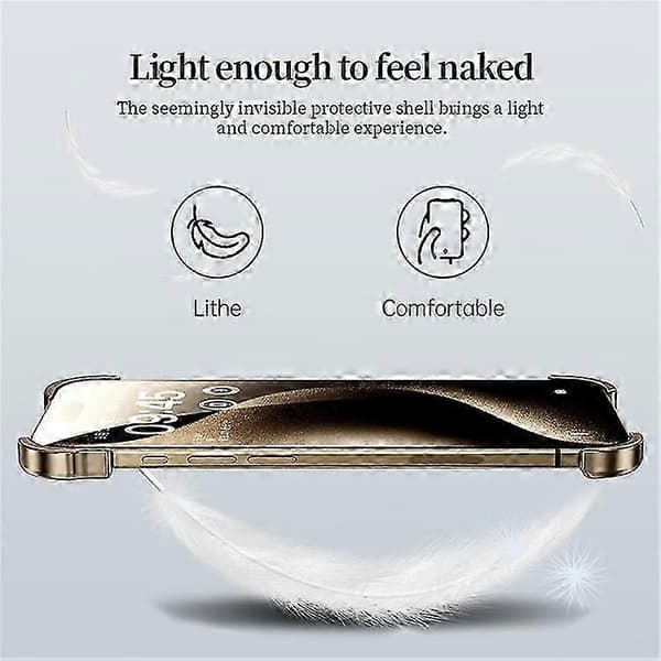 Kompatibel med iPhone 16 Pro Max Bumper Case Metallramløst Støtsikkert Deksel med Kameralinsebeskyttelse