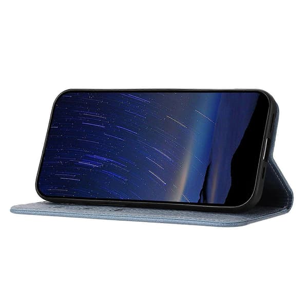 Til iPhone 17 Air Etui Vævet Tekstur PU Læder Pung Telefoncover med Håndledsrem