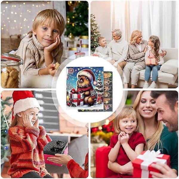 24-dagers jule-nedtellingskalender med kapybara-leker, julekalender med overraskelsesgaver til barn