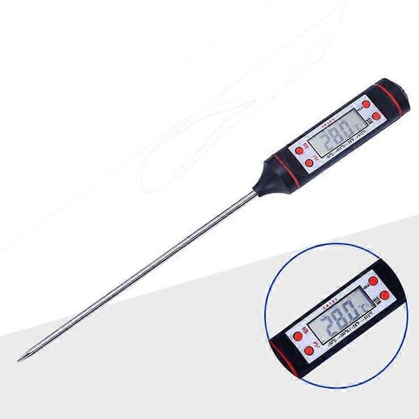 GB178 Digital Pen Termometer Grøn og Blå Madsonde Madtermometer fra -50C til ca. +300C LCD-display