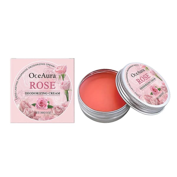 Oceaura Rosdoftande Kroppskräm Deodoriserande Pion Lilja Växtextrakt Mild Formula Bärbar Fräsch Och Inte Klibbig