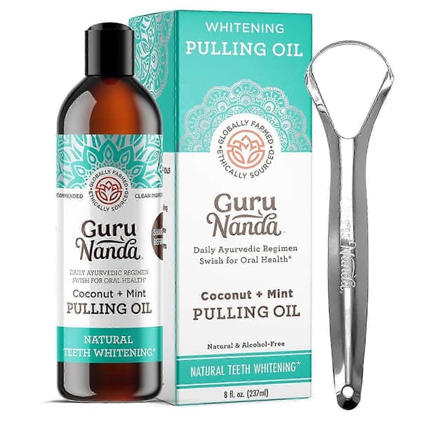 Cocomint Oil Pulling Munvatten Kokosolja Munvatten För Dålig Andedräkt Behandlingar Stödjer Friska Tänder Tandkött A