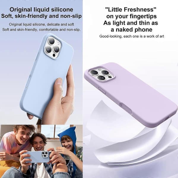 Flytende silikon telefondeksel til iPhone 16