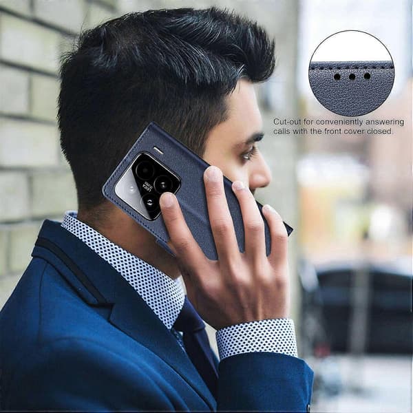 BINFEN COLOR BF32 Til Xiaomi 15 Pro Læderetui Pung RFID Blokerende Telefoncover (Stil E)